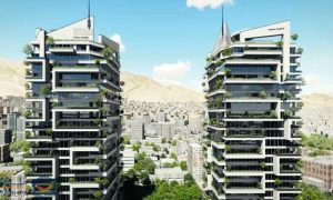 نمای معماری پیدار و سبز
