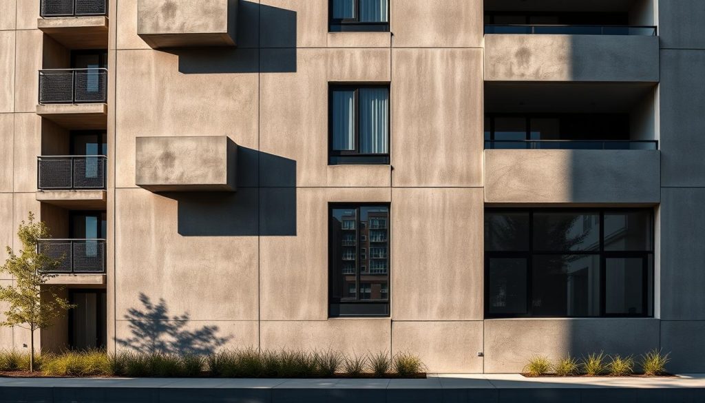 بتن اکسپوز در نمای ساختمان