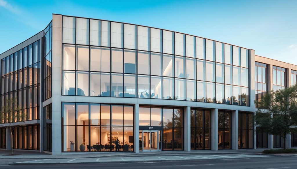 طراحی نمای ساختمان اداری