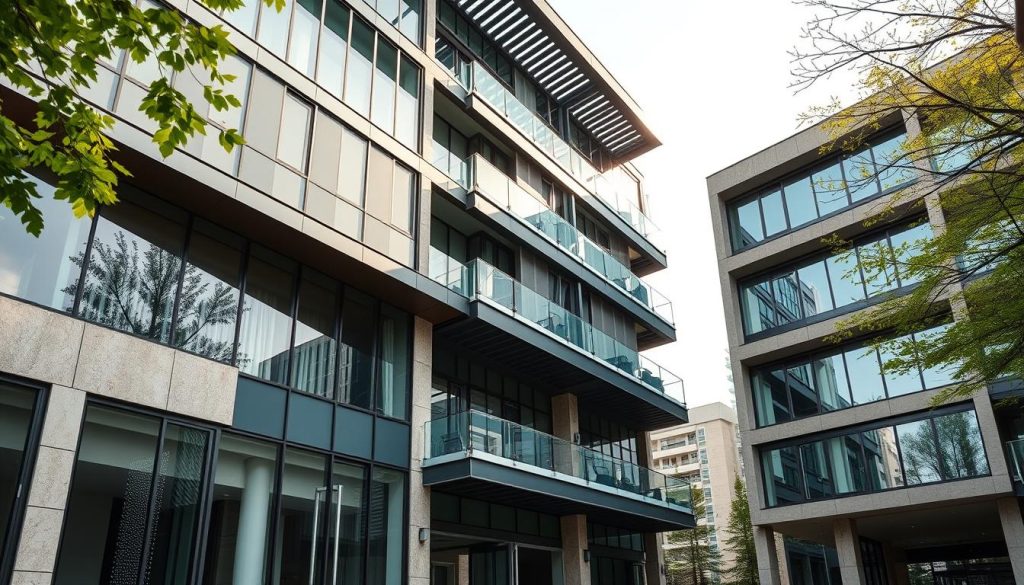 طراحی نمای ساختمان اداری و مسکونی