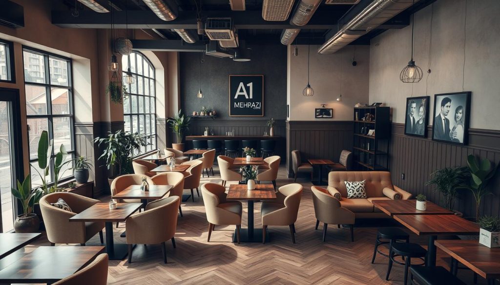 نقشه چیدمان کافه