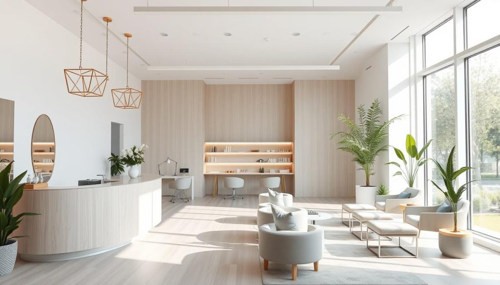 طراحی ساده سالن زیبایی