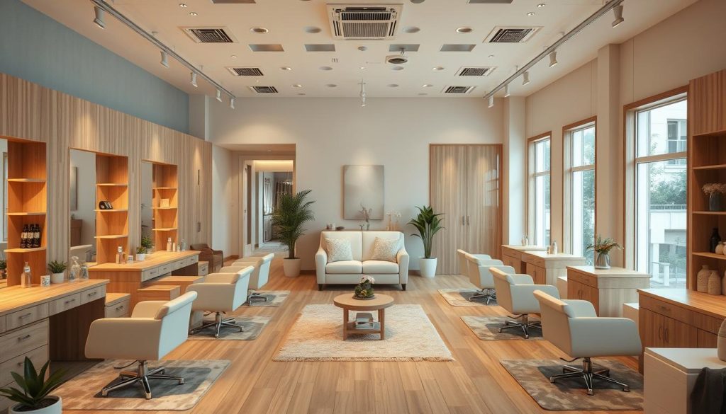 نحوه جانمایی اتاقهای سالن زیبایی