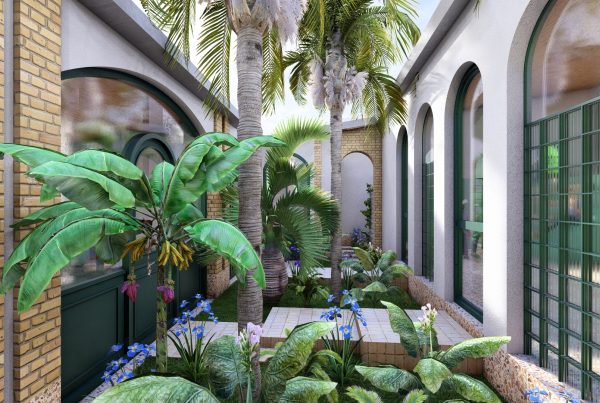 حیاط مرکزی معماری شمال